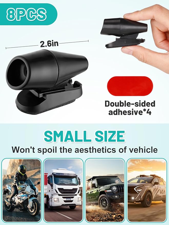8 Silbatos Antichoque con Ciervos para Autos - Kit Seguridad Vehicular miniatura 7