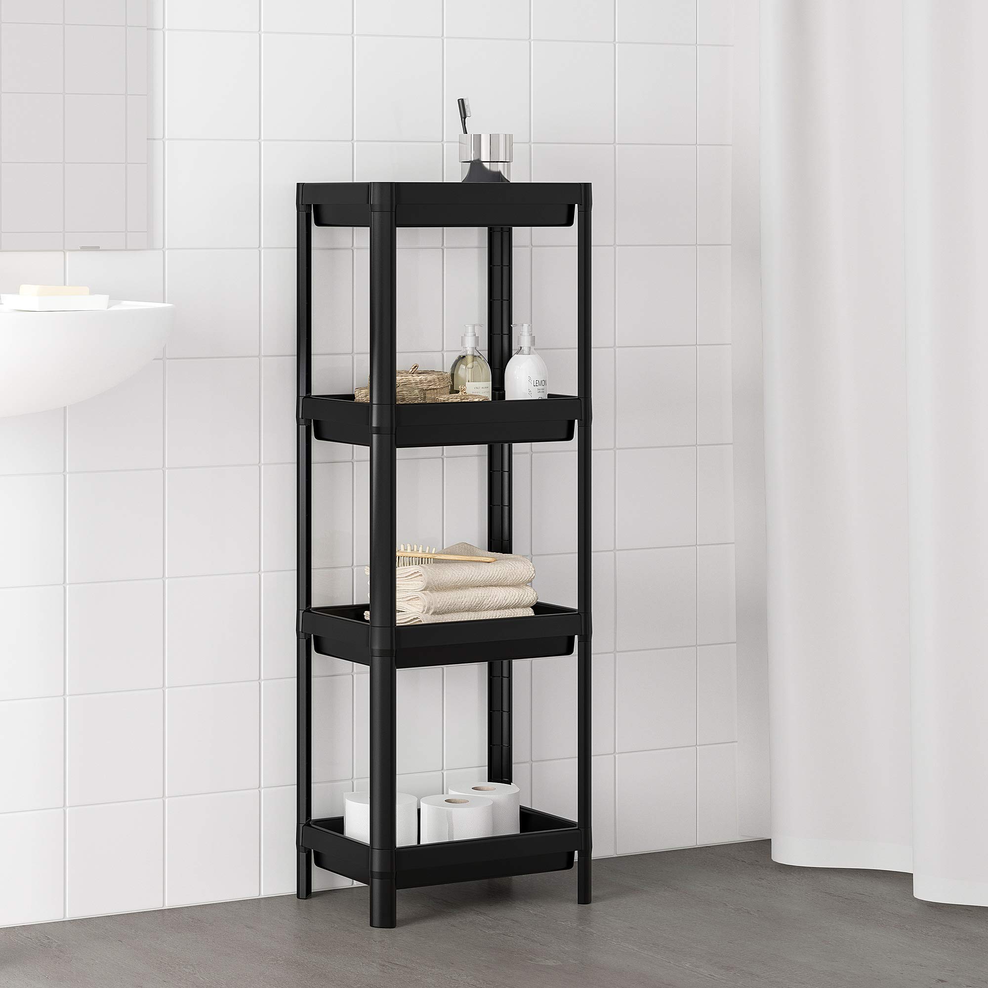 Ikea Etagère VESKEN 36x23x100 cm noir
