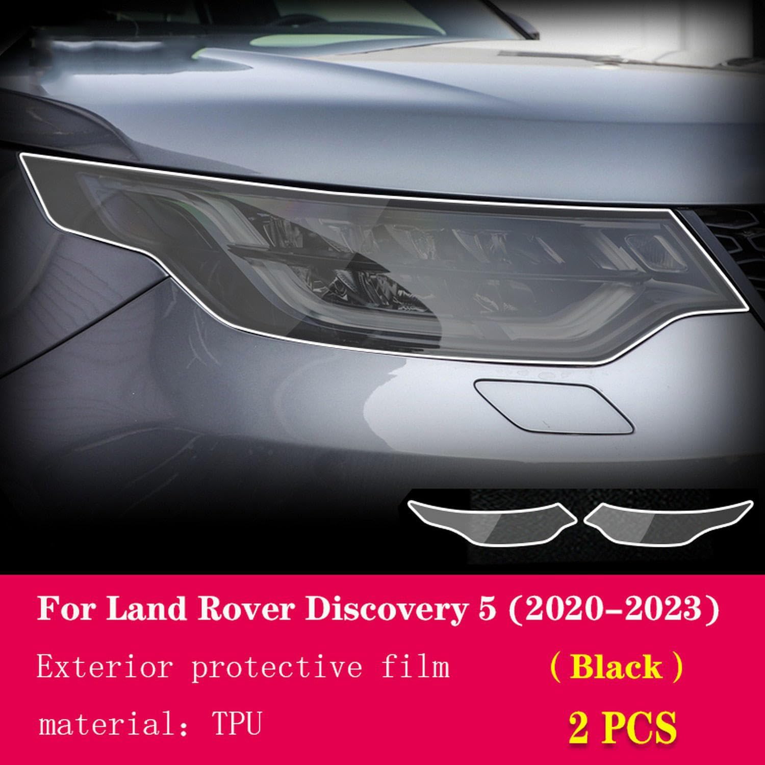 JCAKES Car Exterior Headlight Anti-Scratch TPU Protective Film Anti-Scratch Repair Film Accessories，for Land Rover Discovery 5 2020-2023