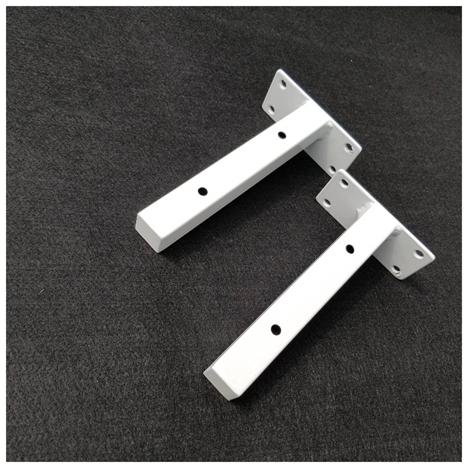 Staffe Per Mensole A L In Metallo - 2 Pezzi Da 30 Cm, Bianche, Portata 180 Lbs, Spessore 5 Mm - Foto 2