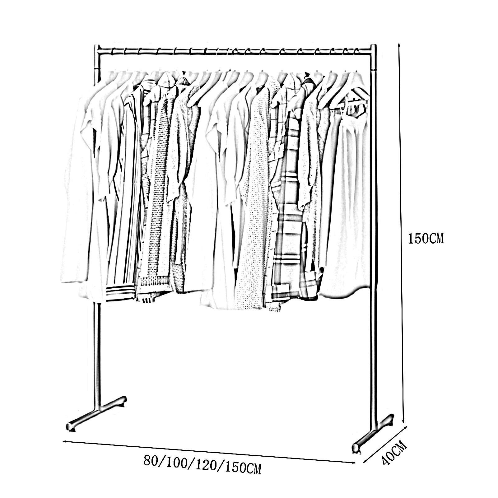Garderobenständer, Einzelstange, bodenstehend, Schmiedeeisen, multifunktional, Wohnzimmer, Bekleidungsgeschäft, Präsentationsständer, Haushaltsgarderobe/100 x 40 x 150 cm, das ist so nett von Ihnen