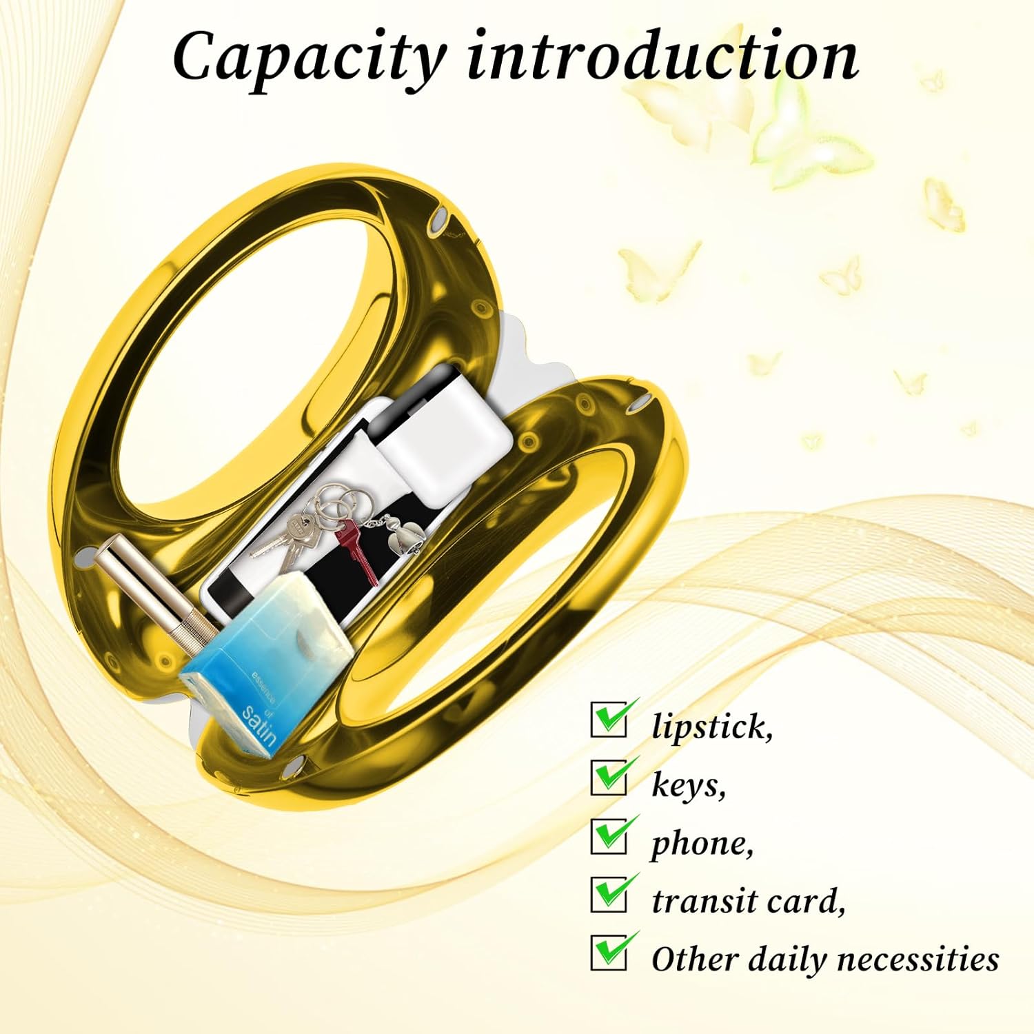 Acrylic Gold Clutch Purses for Women,Metallic Gold Purses for Women Evening Handbags,Unique Clutch Bag Moon Hobo Bag for Wedding Party Prom - Image 3