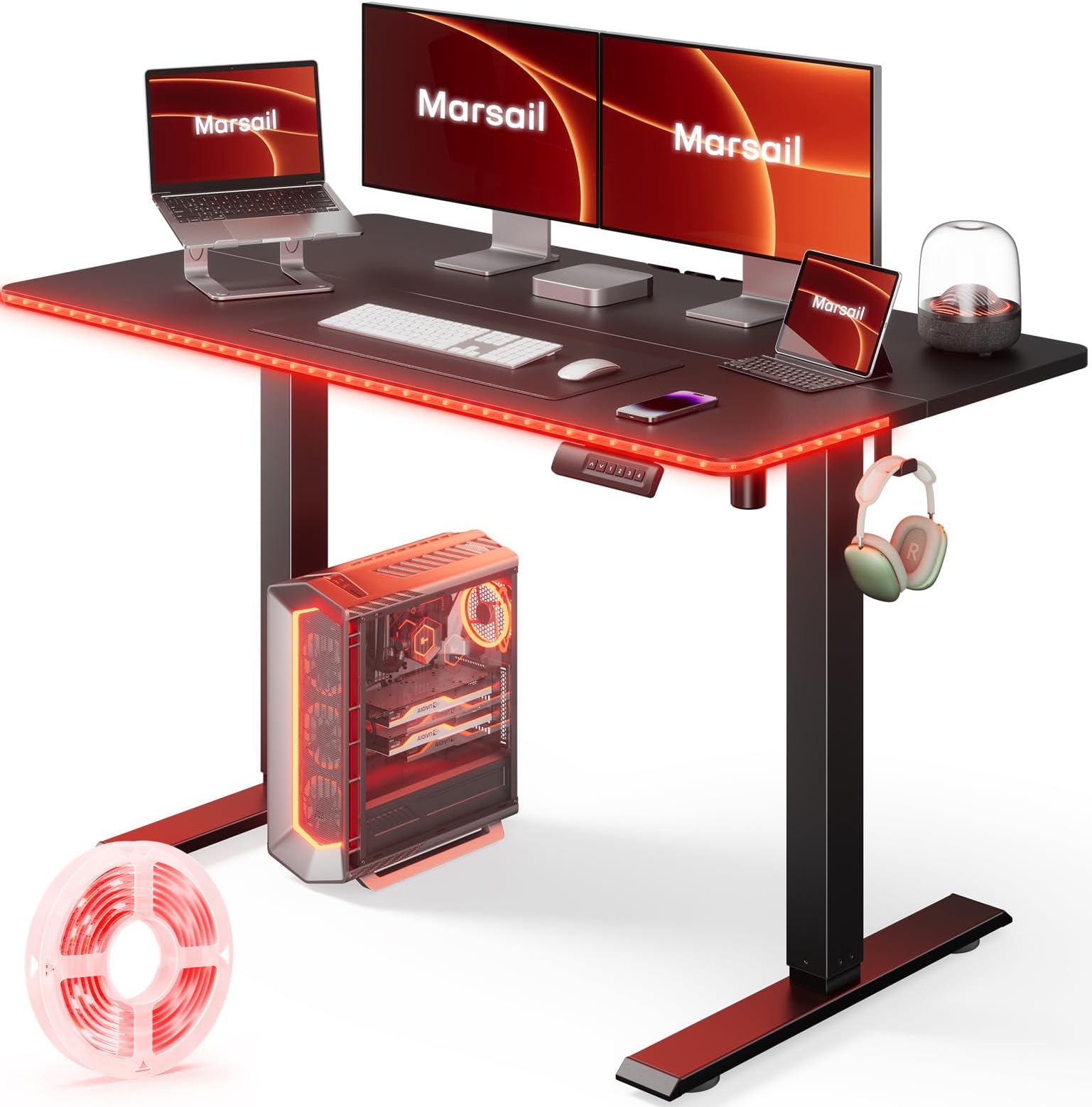 Amazon.com: FitStand Adjustable Stand Up Desk with Whole Piece Desk ...
