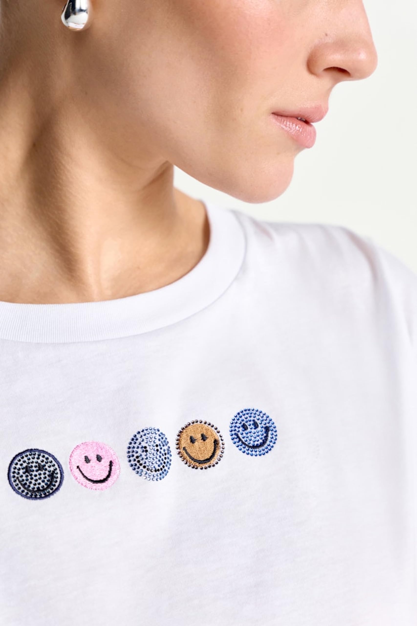 RICHROYAL T-Shirt mit Print Boyfriend Sparkle Organic Shirt