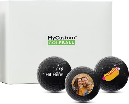 MYCUSTOMGOLFBALL Branded Custom Colored Golf Balls - Personalize with Photo, Text, or Logo - 12 Pack