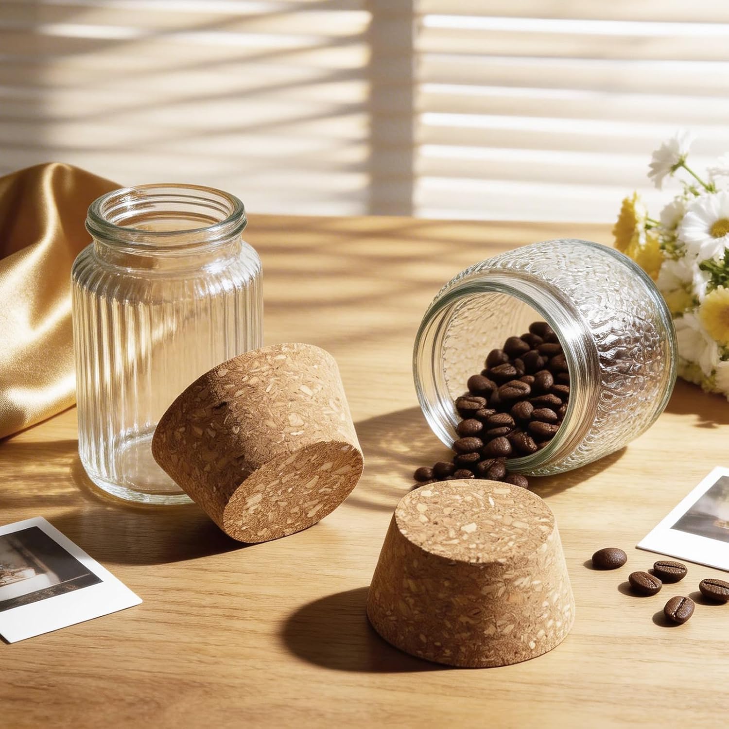 2Pcs Cork Stoppers Wooden Bottle Cork 2.4~3.2 Inch Corks Plugs for Round Holes Tapered Replacement Large Corks for Kitchen Wedding Favor Canning Wines