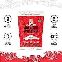 Vista 4 de Lakanto - Edulcorante de fruta de monje con eritritol, sustituto de azúcar blanco de extracto de fruta de monje, reemplazo clásico de azúcar blanco