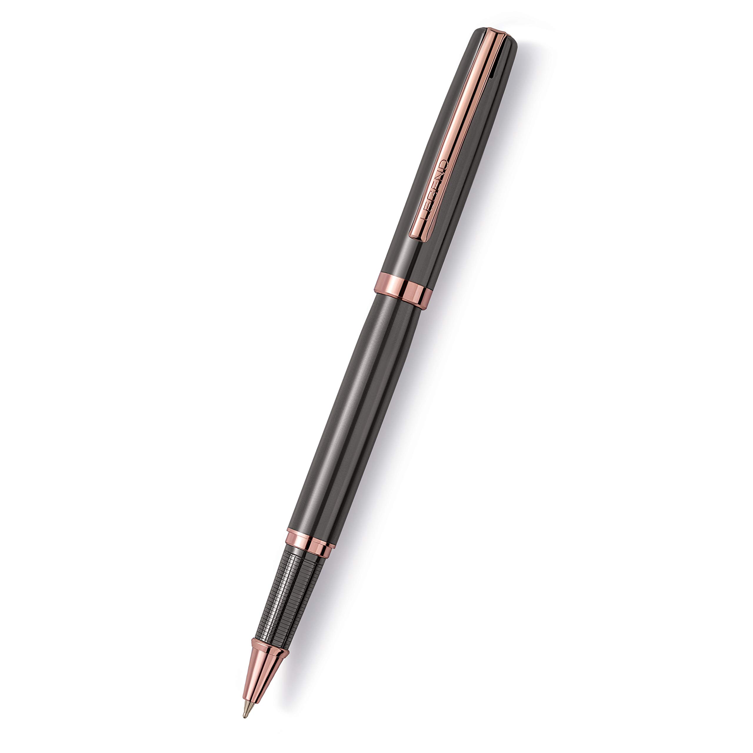 LEGEND Executive Metal Roller Pen Gunmetal with Rose Gold appointments (Gel pens) (Gun Metal) (Roller Pen)