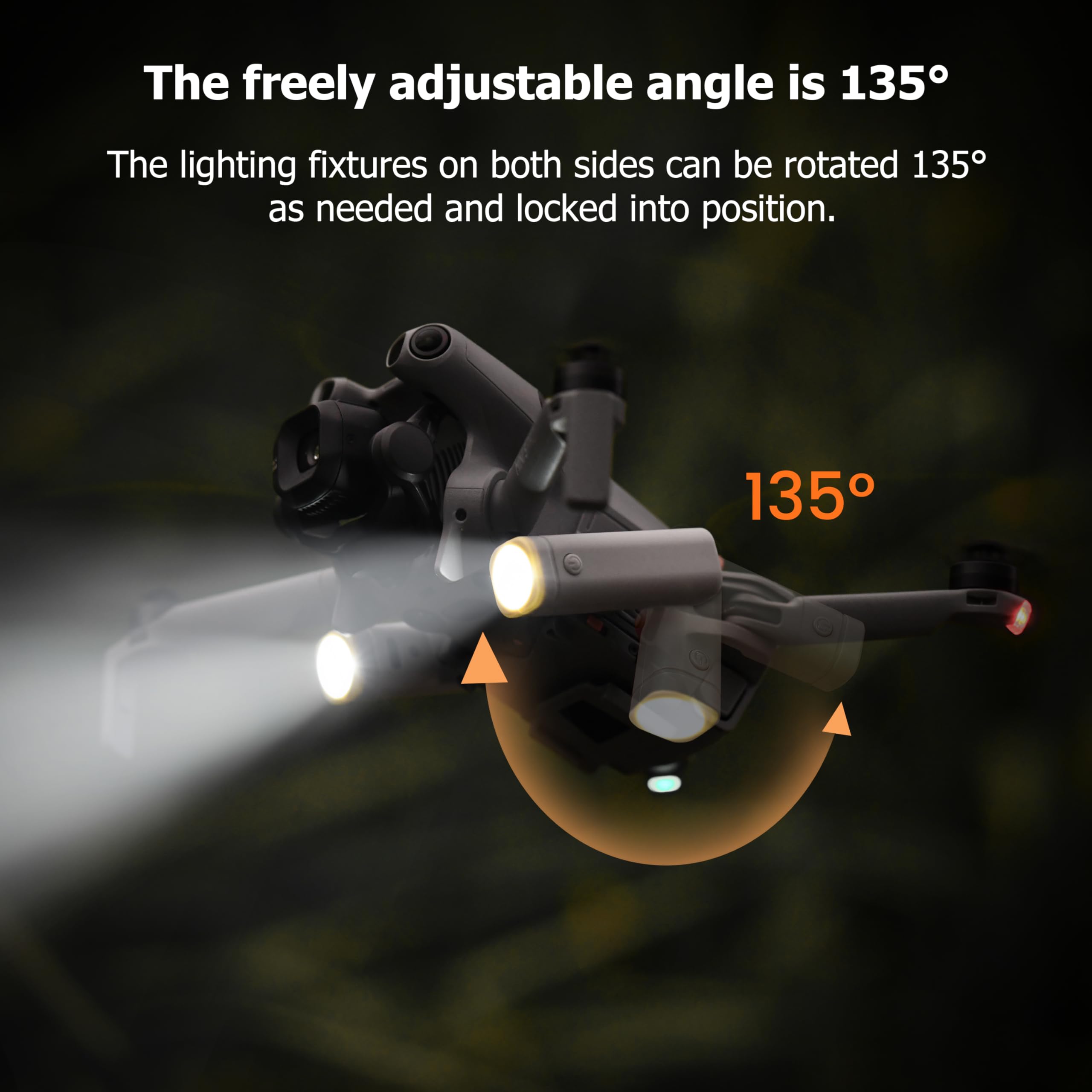 STARTRC Lámpara LED de asistencia para vuelo nocturno DJI Mini 5 Pro, accesorios para vuelos nocturnos, intermitentes de emergencia/luz de vuelo para DJI Mini 5 Pro