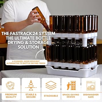 FASTFERMENT - frb1 FastFerment FRBB-24 Bottle Drying Rack, FastRack24, White