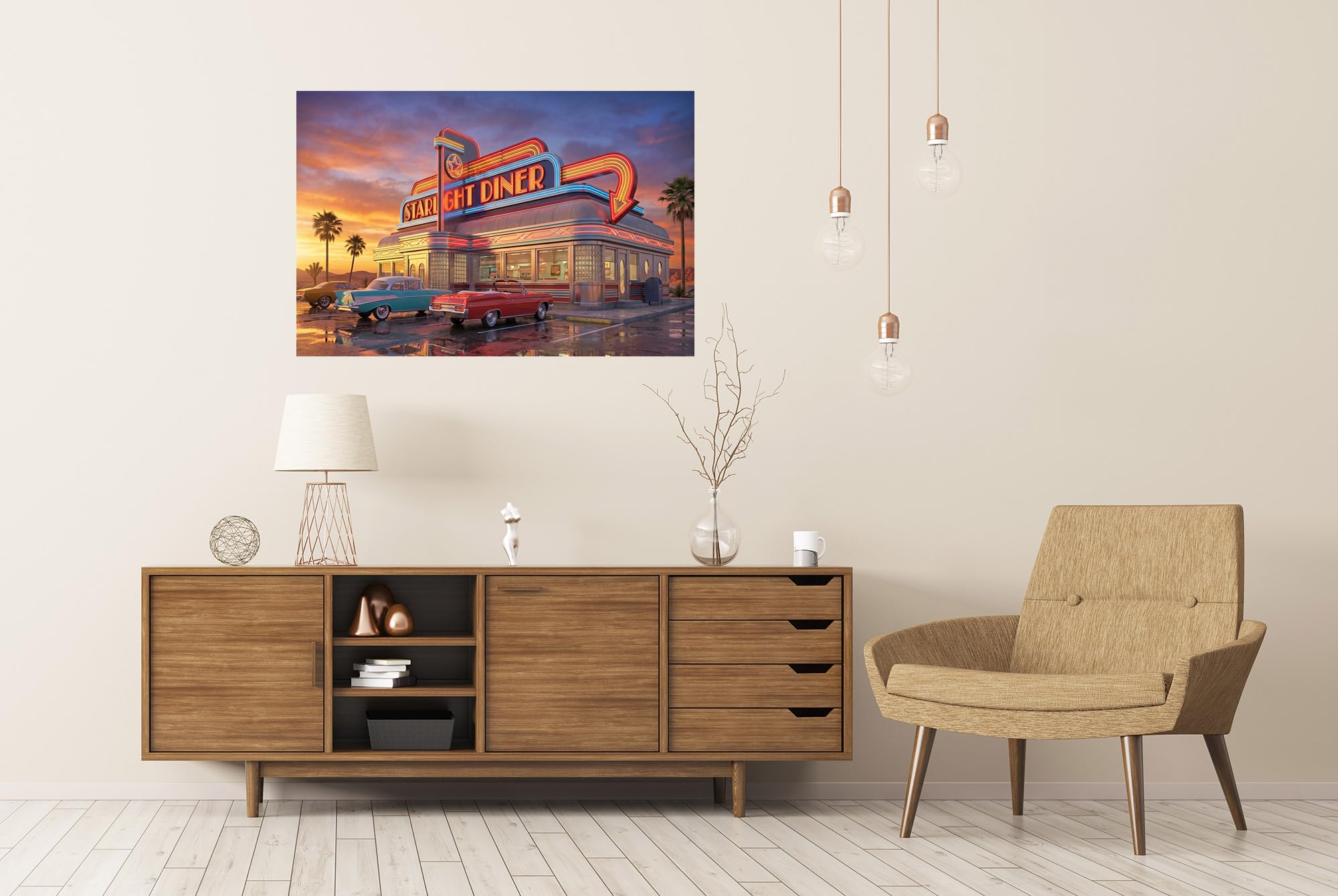 islandburner Póster de alta calidad con encanto retro, decoración para el salón o para los amantes de la nostalgia, formato grande