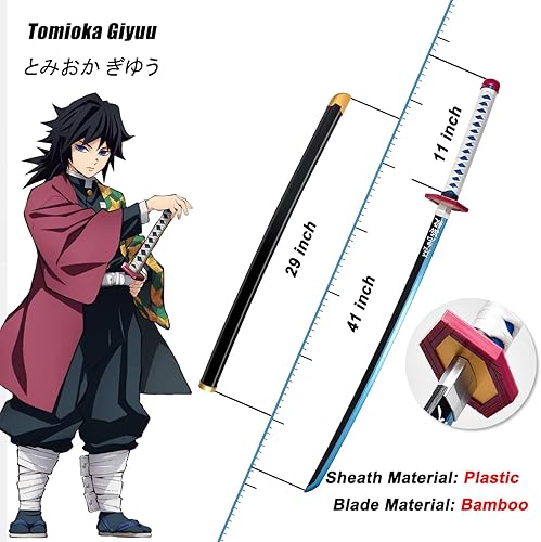 Miniatura 3 de Demon Slayer Sword Anime Sword 41inch - with Belt - Zenitsu Sword & Tanjirou Sword & Rengoku Sword - Various Styles Available