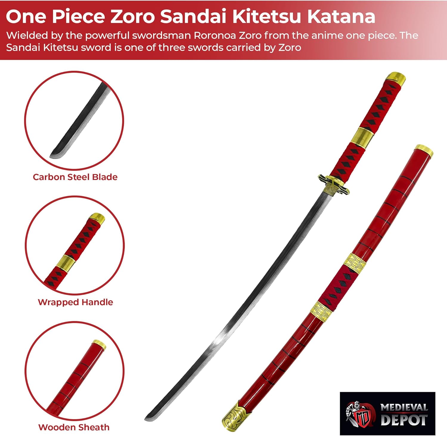 MedievalDepot Official One Piece Zoro Signature Sword Collection