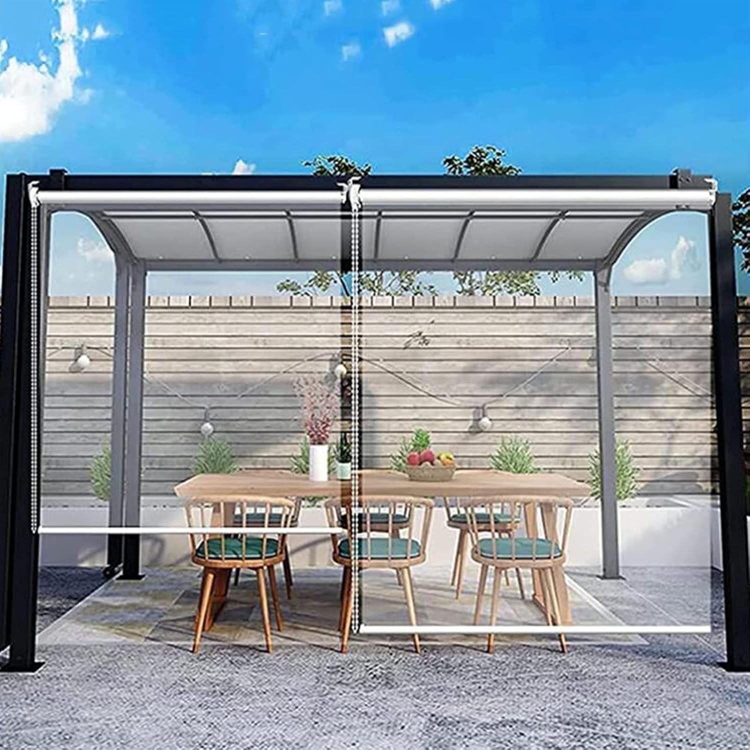 YUMEIGE-Roller Blinds Outdoor Challenge the lowest price of Japan ☆ Pergola Clear 95 Shade 105 Roller Mail order