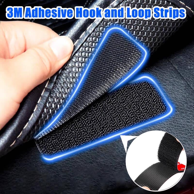 Image of 10 Pairs Adhesive Hook and Loop Strips Heavy Duty, Strong Back Adhesive Double Sided Hook Loop Tape(1x2.8in)