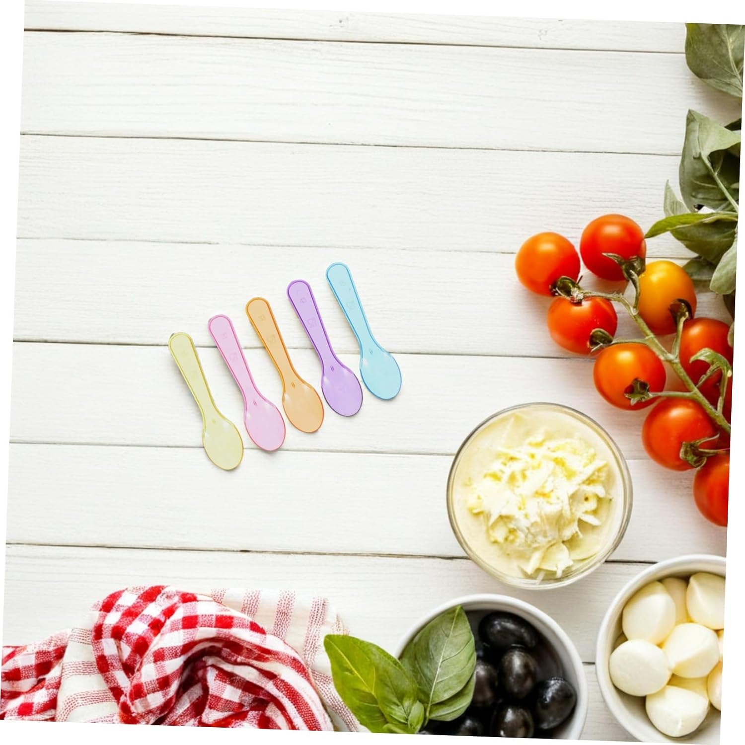 300pcs Mini Dessert Spoons Lightweight Ps Plastic Sampling Spoons with Compact Design for Weddings and Dinners