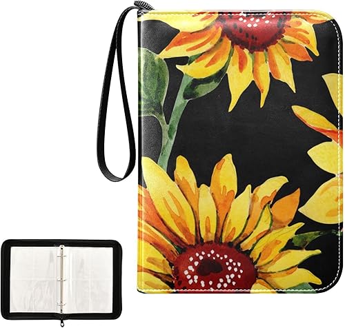 Miniatura 2 de Wildflower Sunflower Card Album Binder, Anti-Drop Zipper Closure, Water-Resistant and Easy to Clean