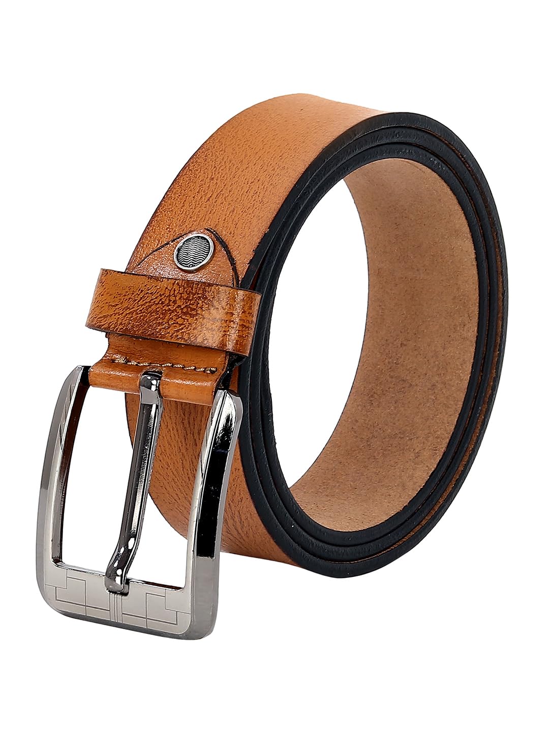 Leather WorldMens Genuine Leather Belt Formal and casual Belt for men - Tan