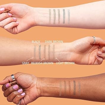 Eye Brow Pencils for Women - Waterproof Microblading Eyebrow Pencil, Four Tip Eye Brow Makeup Pen to Effortlessly Create Hair Like Natural Brows (Black)