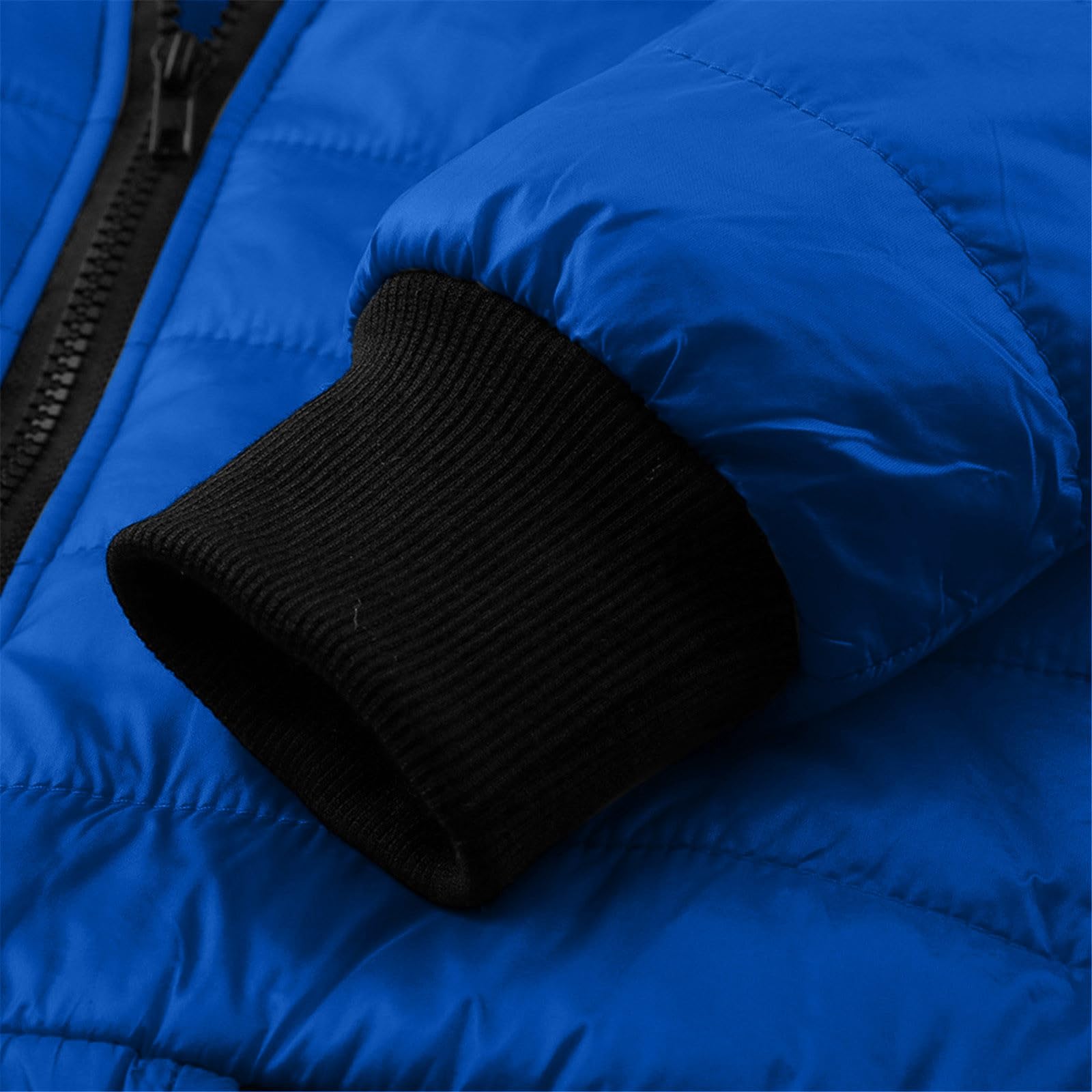 Générique Veste Homme Doudoune Legere Zippée sans Capuche Manteau Hiver Chaud Blouson Automne Grande Taille Vestes Décontractée Légère et Résistante Manches Longues Uni avec Poches Classique Jacket