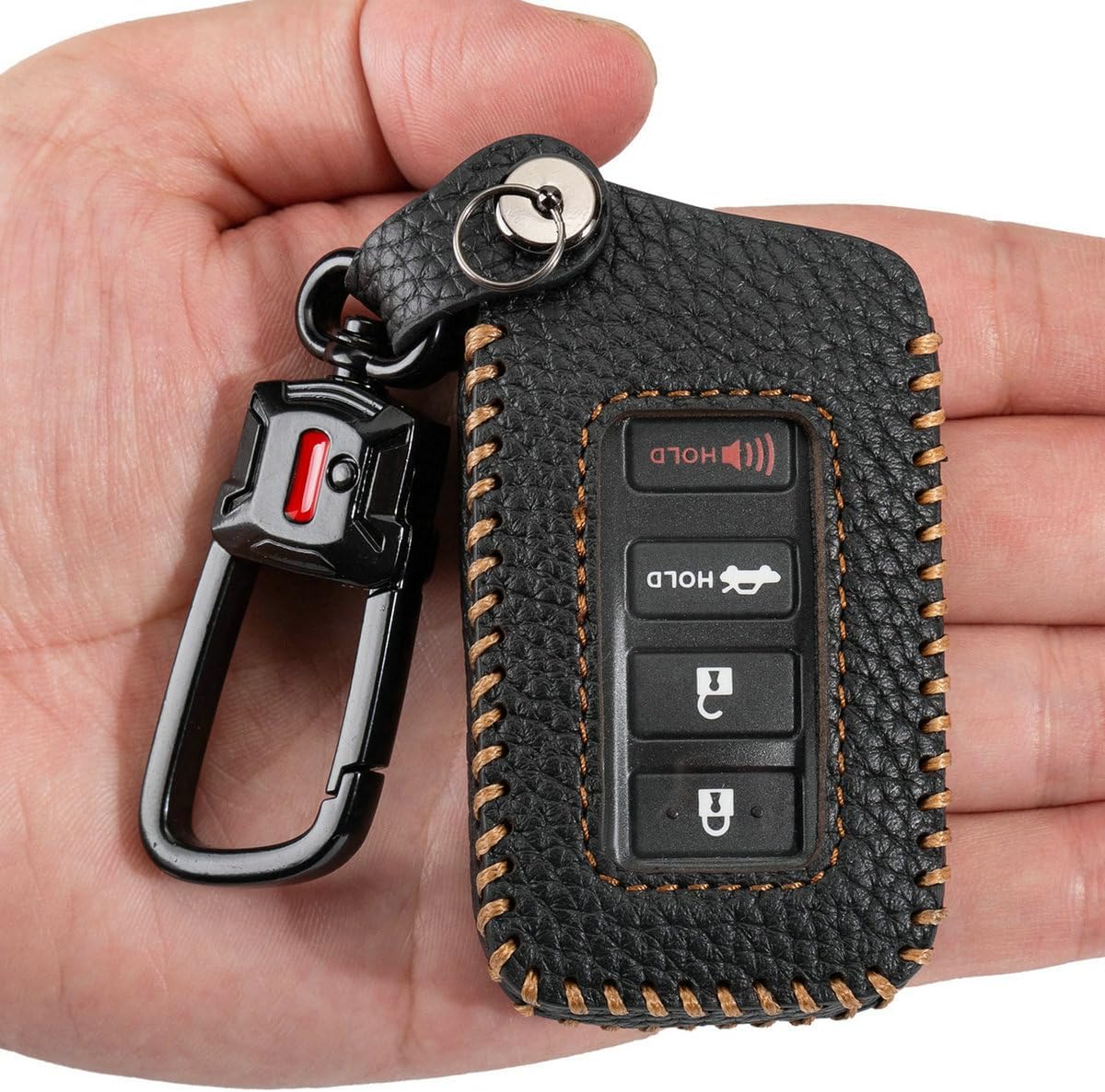 for Lexus Key Fob Cover with Keychain Genuine Leather Keyless Entry Remote Car Smart Control Key Case Protector Holder Compatible 2014-2021 Lexus ES GS IS RC NX RX GX LX LS RS LC UX