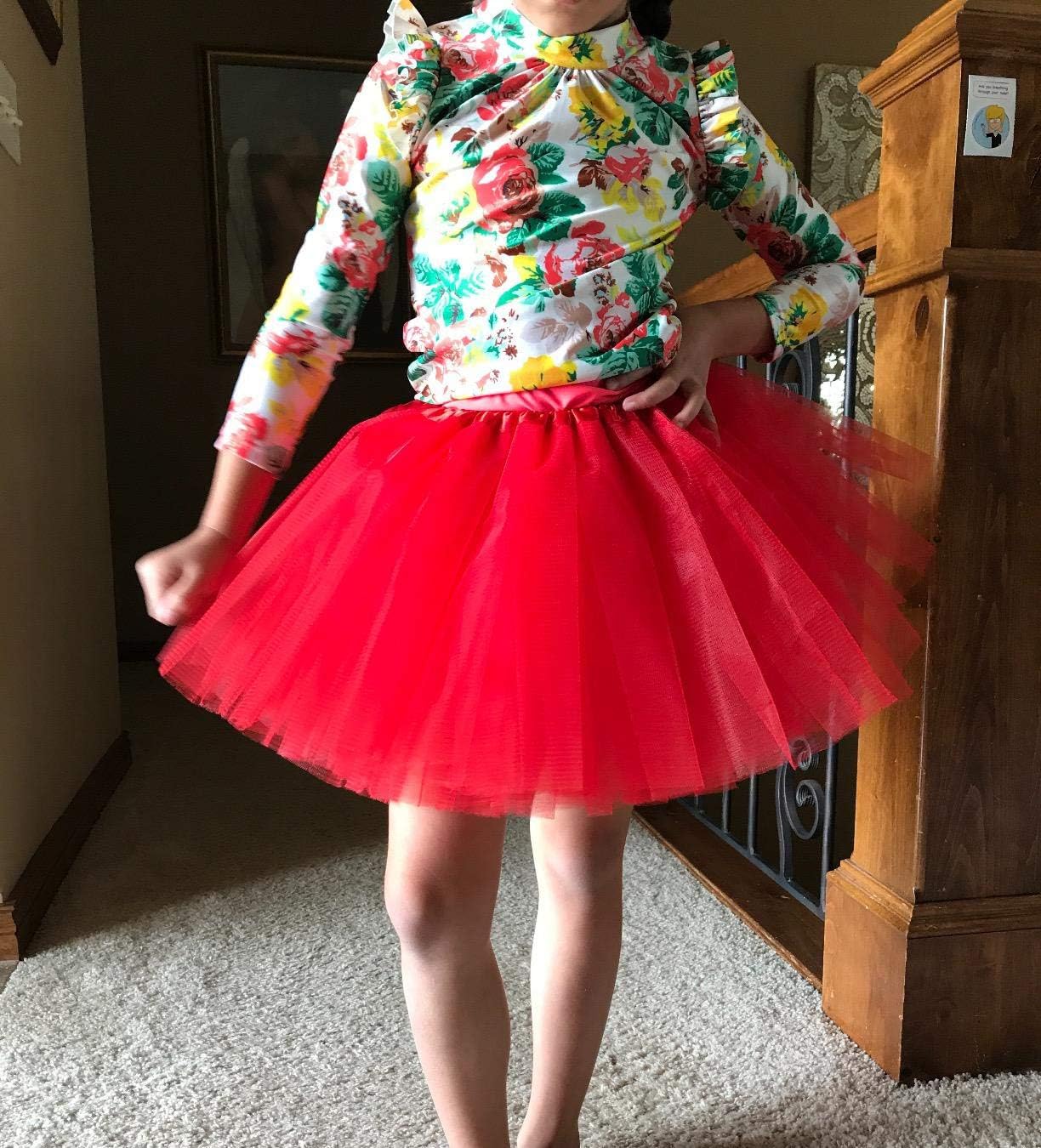Girl Tutu Skirt, 3 Layers Tulle Tutus for Little Girls, Fluffy Ballet Dress Up for Toddler Kids Children(2T - 8T)