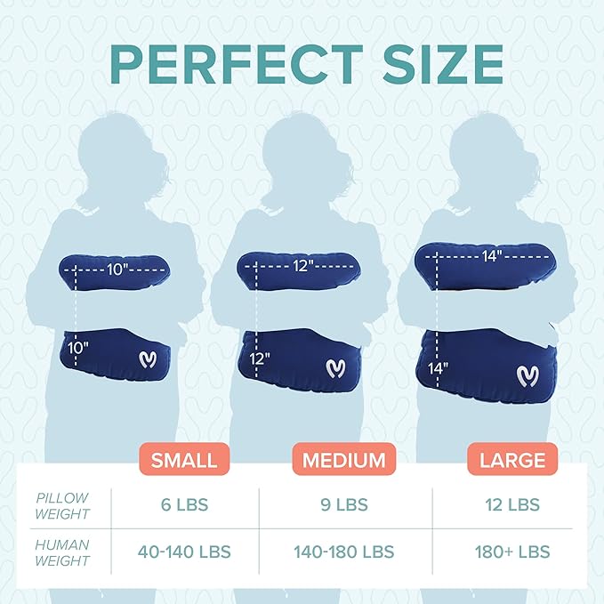 Almohada Ponderada de 9 lb con Relleno de Microesferas y Funda Extraíble miniatura 5