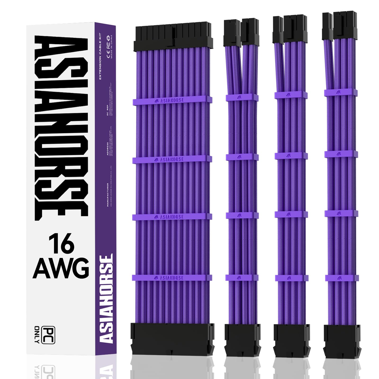 Amazon.co.jp: AsiaHorse PC用スリーブケーブル GPU/CPU用PC電源 延長