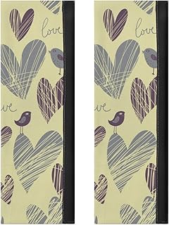 Valentines Day Watercolor Hearts Refrigerator Door Handle Cover, Kitchen Decor Fridge Covers Decorative Handle Sleeve for Appliance for Oven Freezer, Keep Off Food Stains Fingerprint 2Pcs