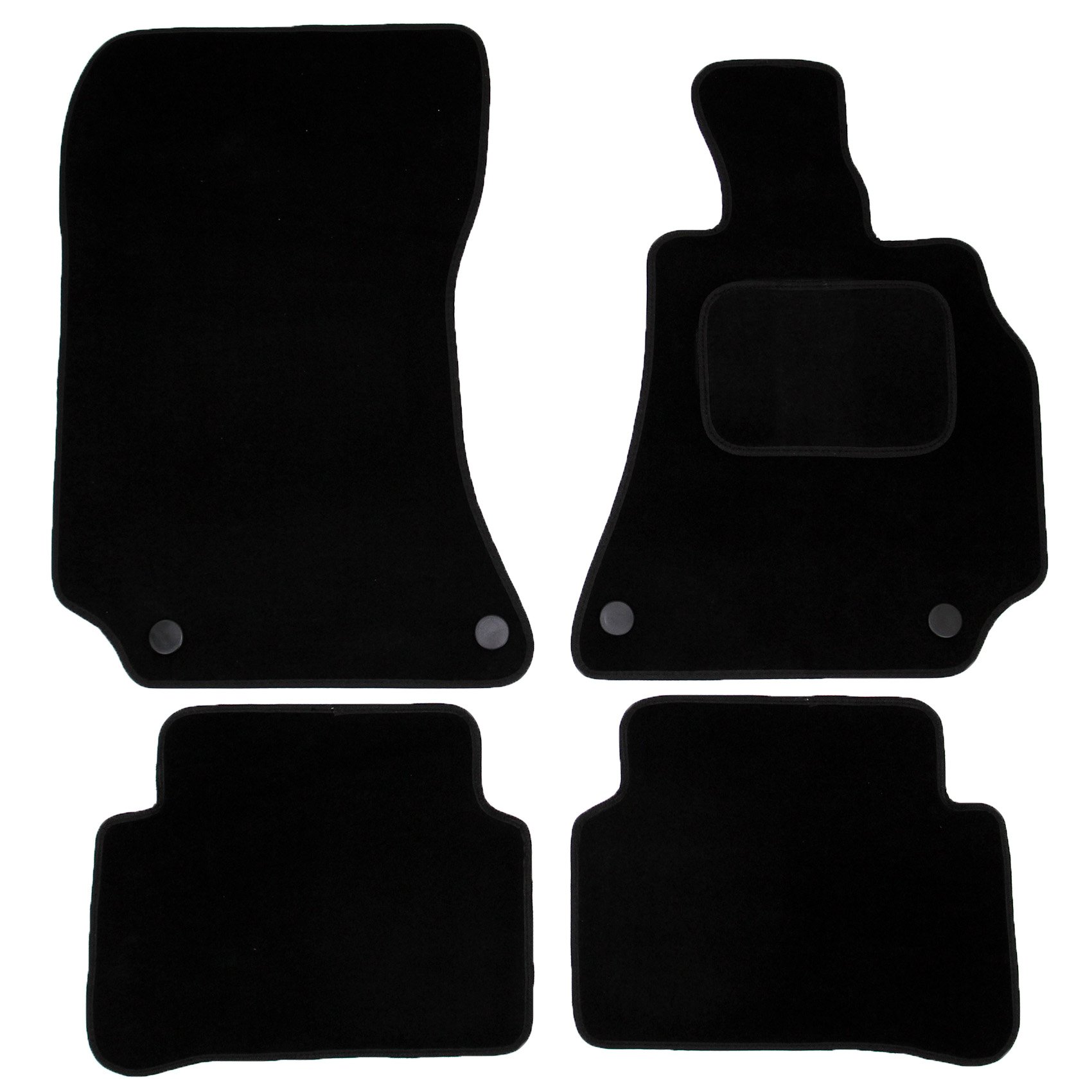 Tailored Car Floor Mats for Mercedes E Class W212 Facelift 2013-2016, Black Carpet, 4 Piece Set