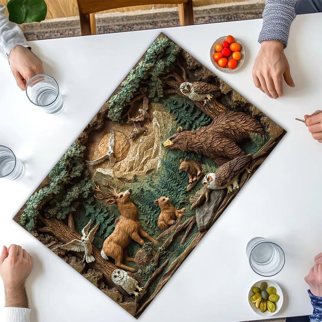 Puzzle zwierzęce, puzzle 5000 sztuk dla dorosłych, prezent dla kobiet