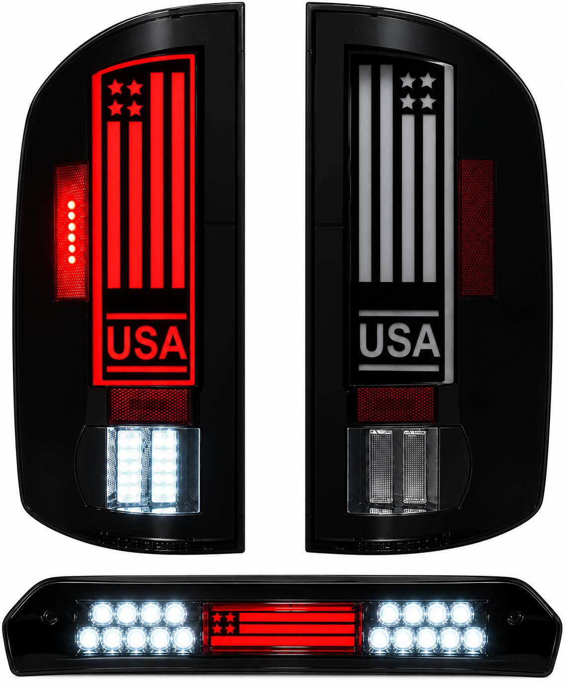 Photo 1 of Suiwtaa LED Tail Light + 3rd Brake Light for Dodge RAM 1500 2500 3500