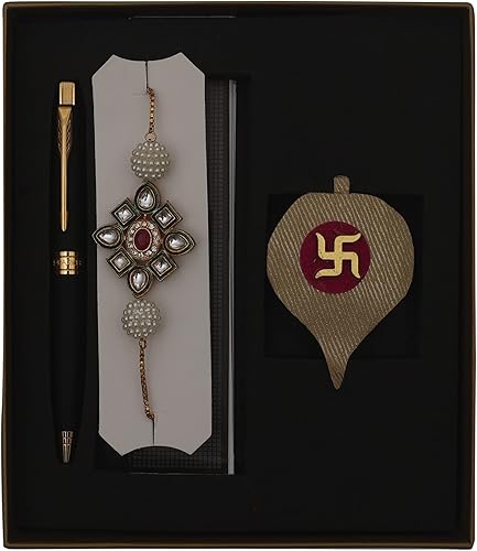 Parker Raksha Bandhan Special Giftset Aster Matte Black Ball Pen With Rakhi