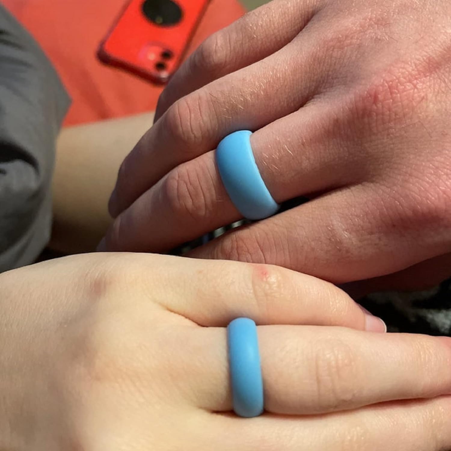 Miniatura 5 de AERA Anillos de boda de silicona para hombre, anillo de goma delgado, transpirable, diseño clásico, Silicona, Sin gemas.