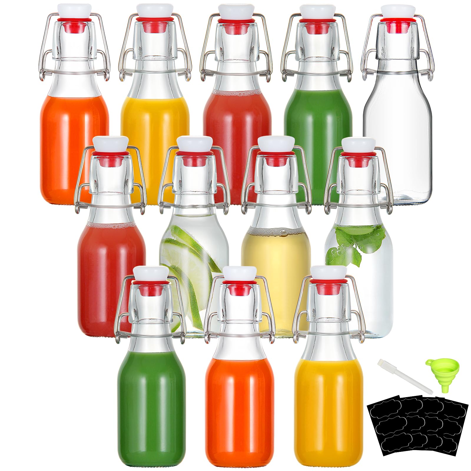 DETO×4bottles Amazon.com: Juvale Square Flip-Top Glass Water Bottles - 32