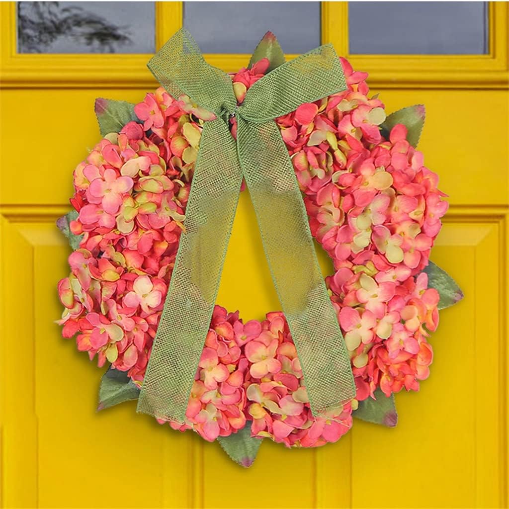 Embroidery Wreath Door Hanging Simulation Flower Decorations Rural Wall Hanging(35cm)