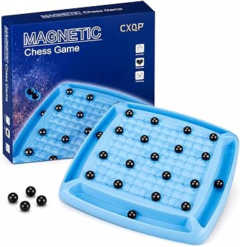Magnet Chess Game,Board for Kids 8-12 yrs,dults and Family, Strategy Magnet Chess Board Table Games Set. 48 Chess Pieces