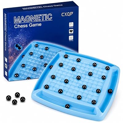 Magnet Chess Game,Board for Kids 8-12 yrs,dults and Family, Strategy Magnet Chess Board Table Games Set. (48 Chess Pieces)