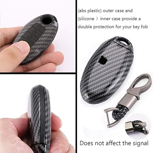 Miniatura 5 de ontto Funda para Llave de Automóvil con Mando a Distancia Inteligente de 5 Botones, Llavero, Protección para Llaves, Cadena para Llaves, Anillo para