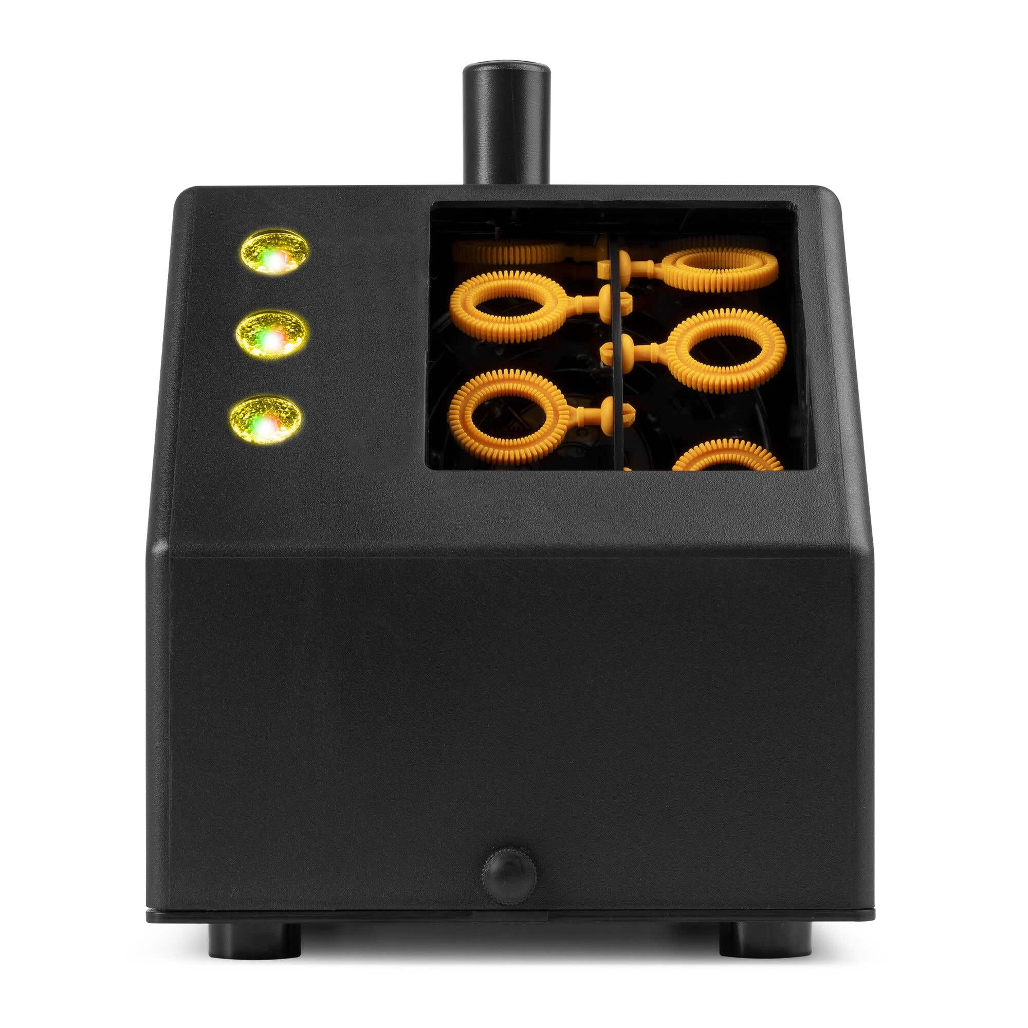 BeamZ B300LED Macchina per bolle per bambini, matrimonio/serata, con LED RGB – Ventilatore potente, doppia ruota, maniglia, telecomando, serbatoio 700 ml, ideale per feste all'aperto