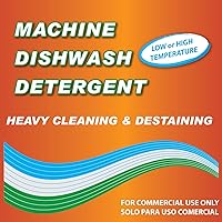 Vista 5 de Quality Chemical Detergente líquido alcalino para lavavajillas comercial, fórmula de grado industrial que disuelve manchas de alimentos, grasa