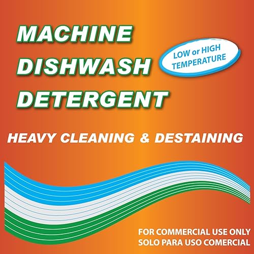 Miniatura 5 de Quality Chemical Detergente líquido alcalino para lavavajillas comercial, fórmula de grado industrial que disuelve manchas de alimentos, grasa,