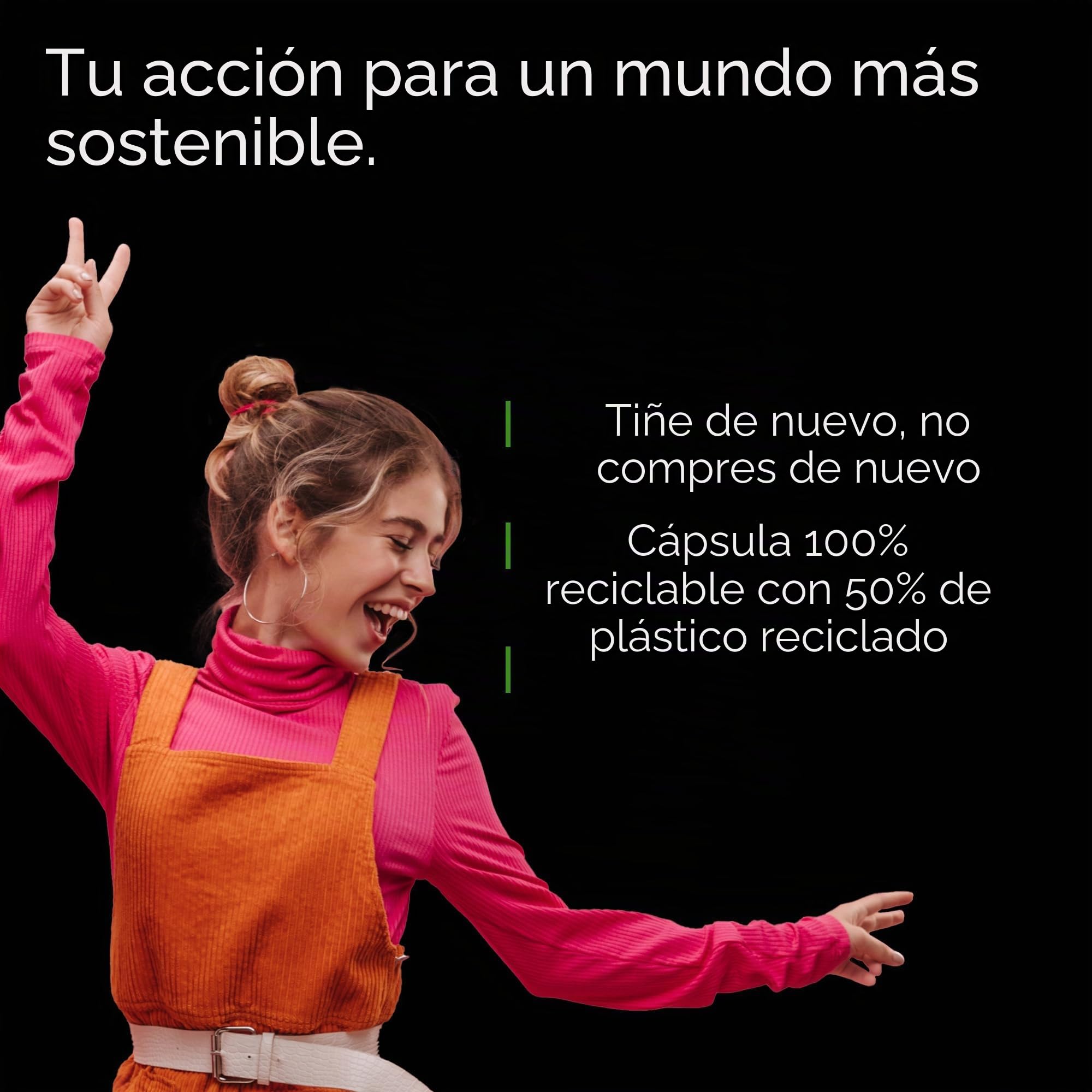 New Dylon - Paquete de 3 cápsulas de tinte negro intenso para máquina de 350 g