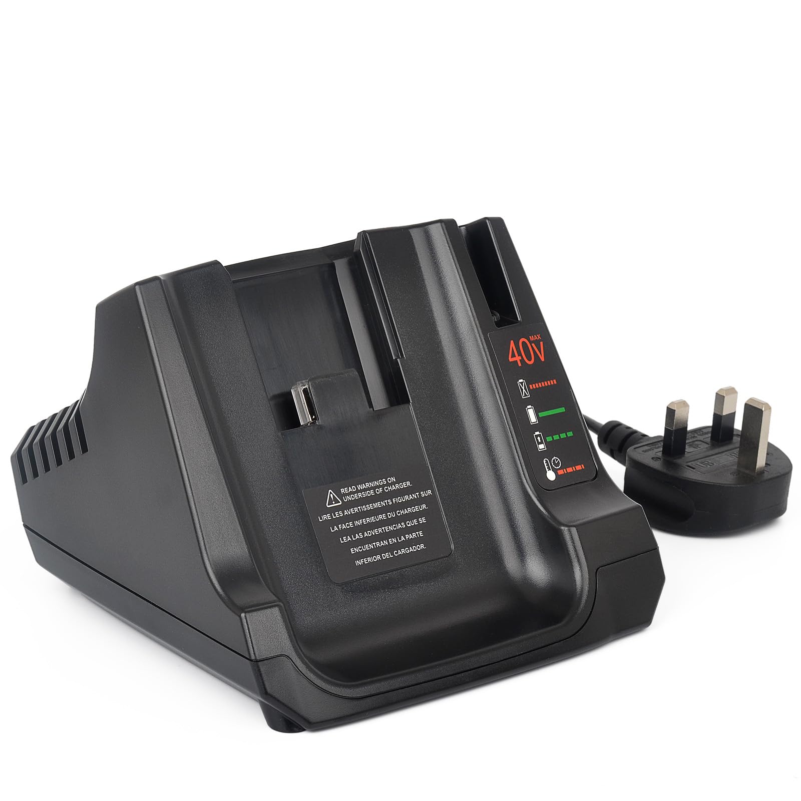 LCS40 LCS36 Fast Charger Replacement for Black and Decker 36V 40V Max Tool Li-ion Battery Charger with USB Port，for Black & Decker Lithium ion Battery LBX1540 LSW36 LBXR36 LST540 LBX2040 LCS1240