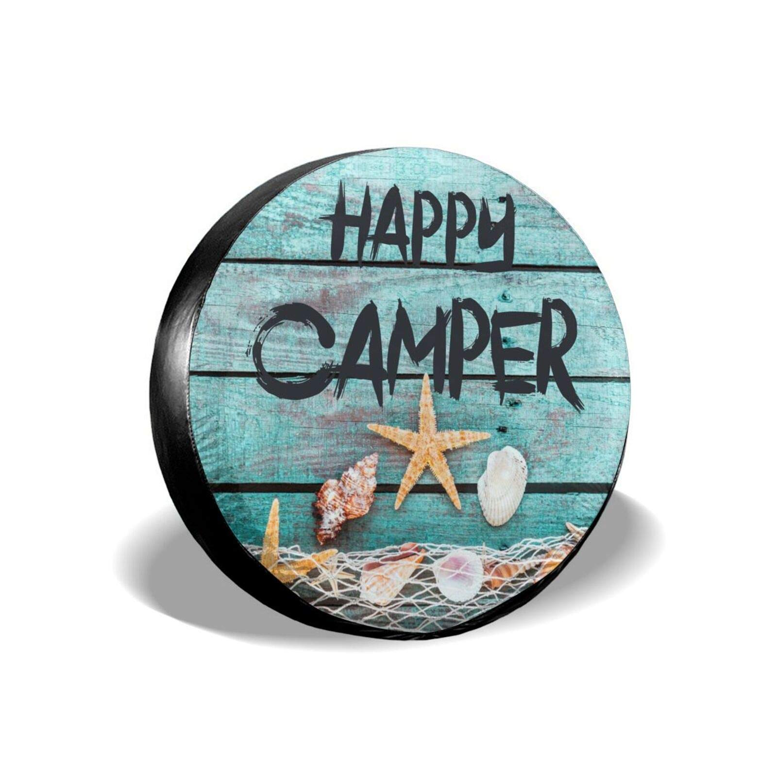 Copertura Impermeabile Per Ruota Di Scorta Starfish Happy Camper - Per Rimorchi, Camper, SUV, Diametro 60-69 Cm (14 Pollici)