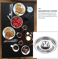 Vista 2 de DOITOOL Tapa para olla de leche de acero inoxidable, tapa universal de 3.9 pulgadas para ollas pequeñas, mini tapas reutilizables con asa en anillo