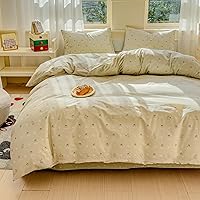 Vista 15 de BlueBlue Juego de funda de edredón con diseño de conejo tamaño Queen, 100% algodón, ropa de cama para niños, niñas, adolescentes, con dibujos