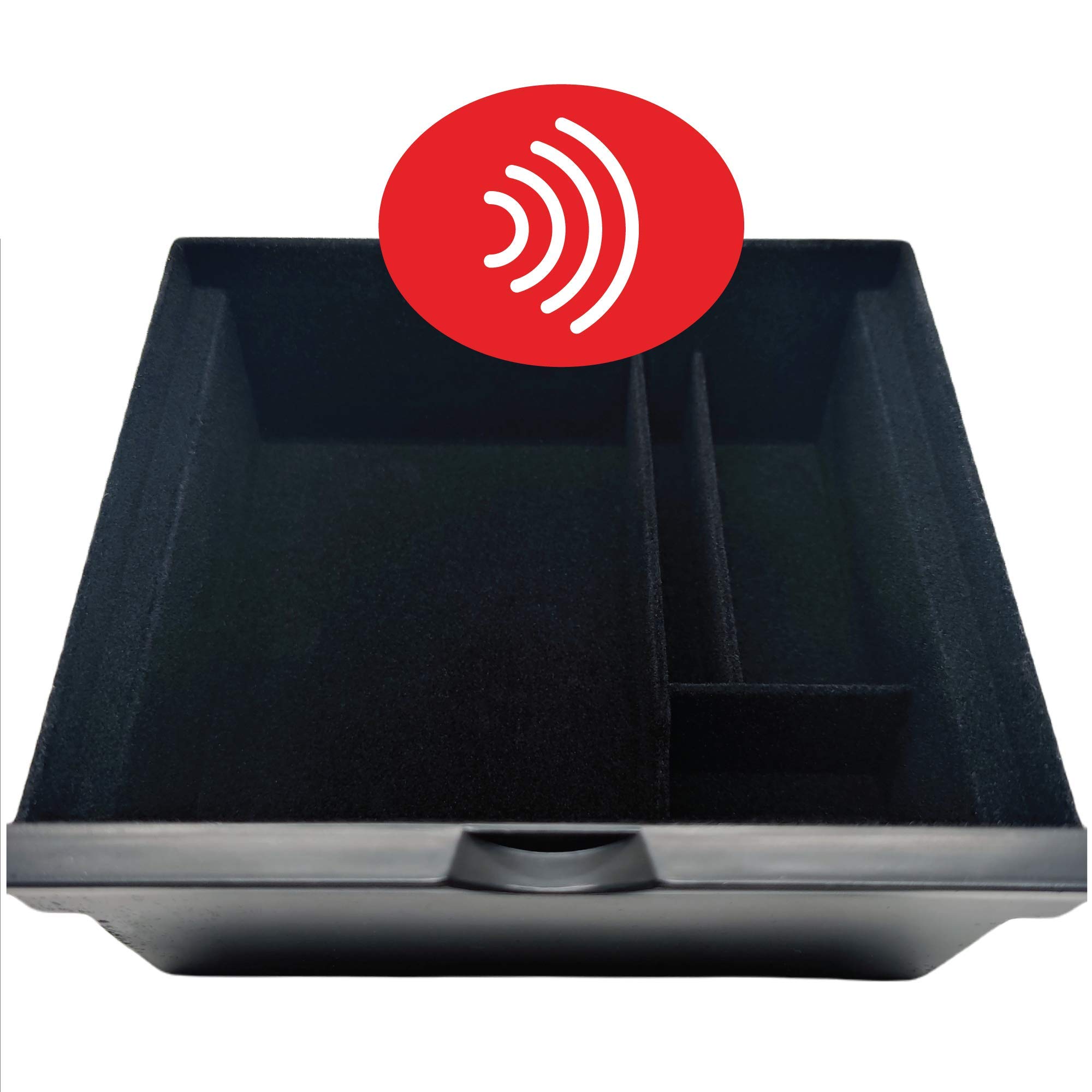 Talonport Tesla Model 3 Accessories 2021 Latest Tesla Center Console Organizer Tray That Slides and Gives You a Hidden Cubby Storage Box Drawer with Bonus NFC Tag Included