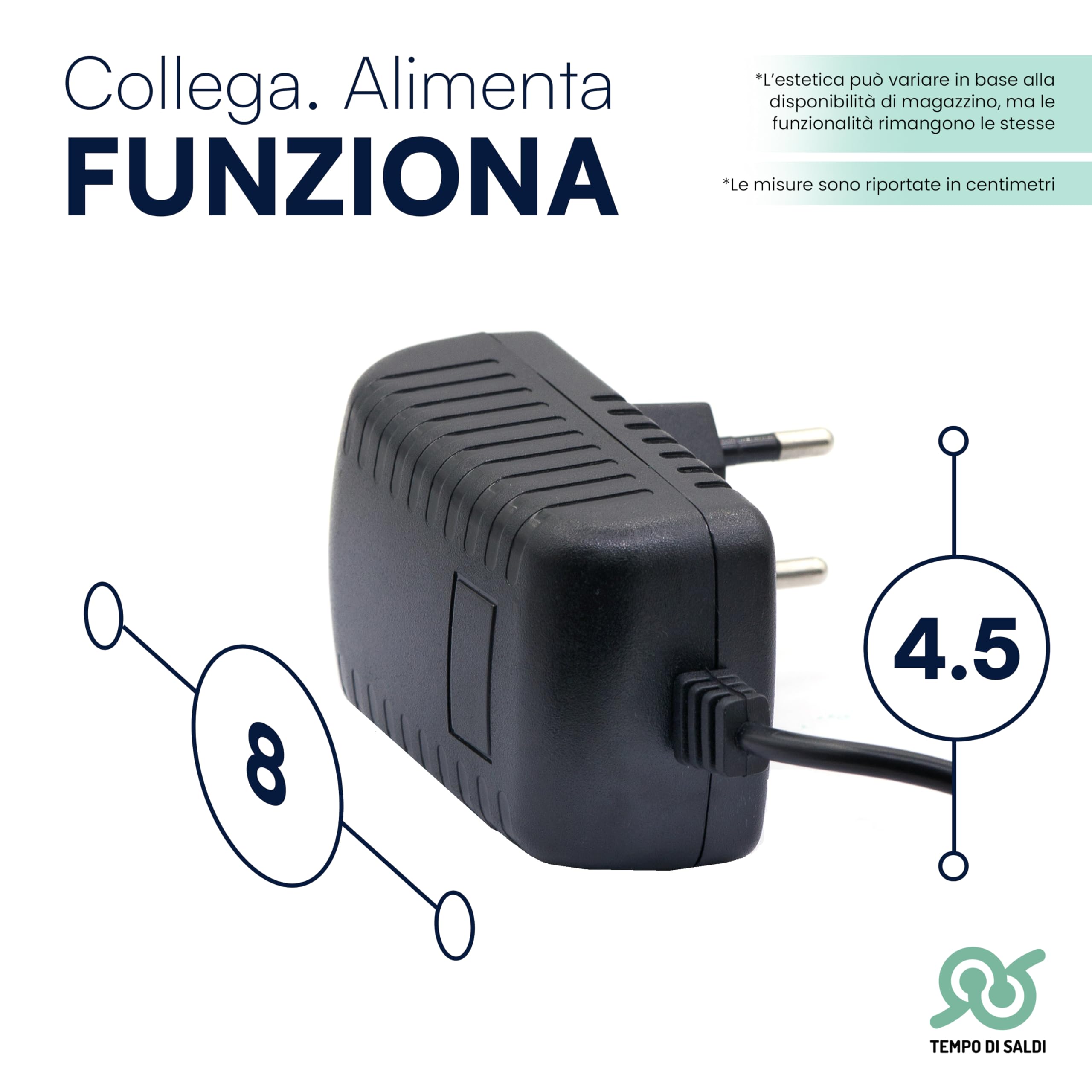 TEMPO DI SALDI Alimentatore Da 2 Ampere 12 Volt Per Telecamera E Striscia A Led 2.1/5.5 mm CCTV