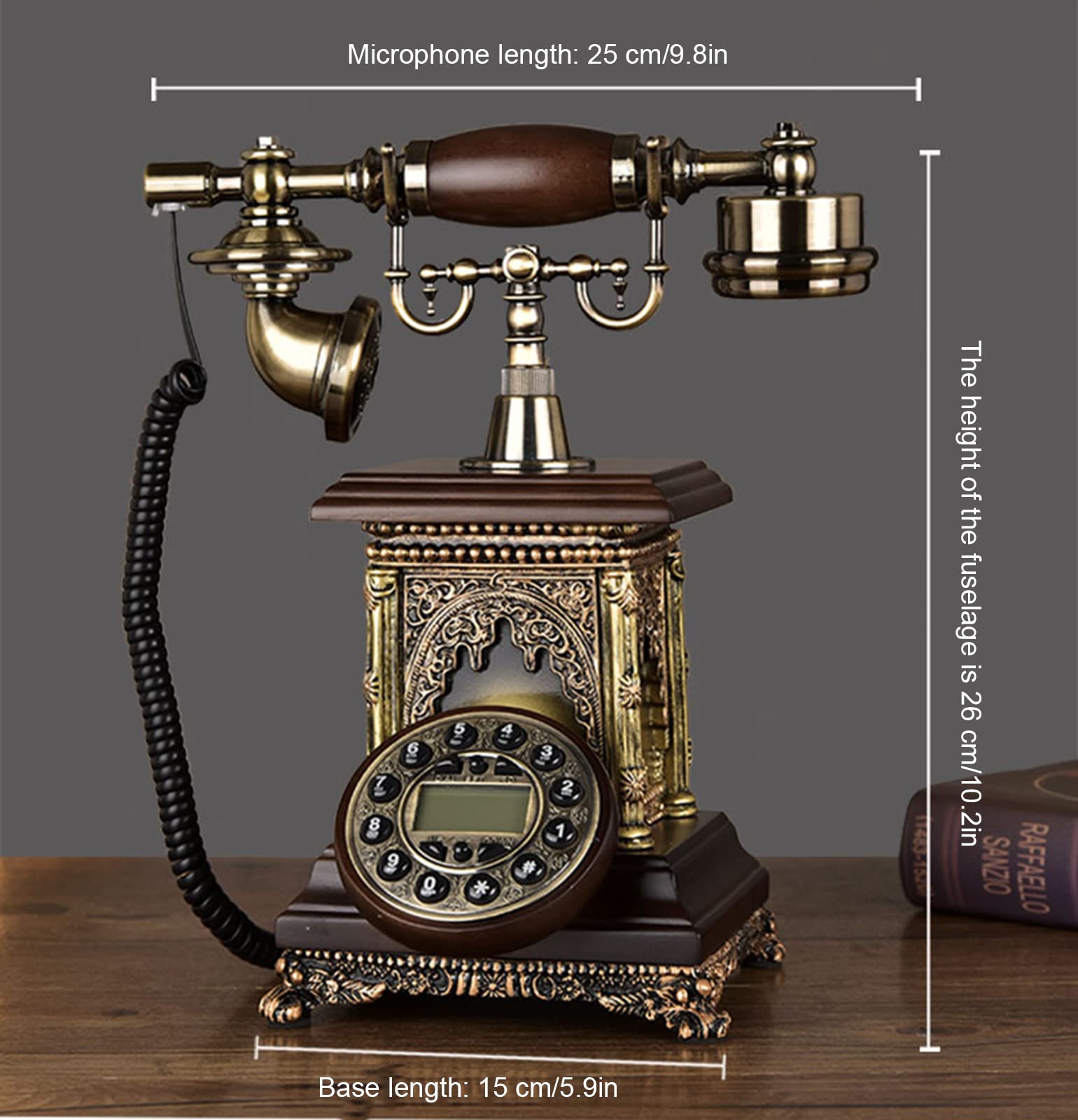 Amazon.co.jp: レトロ電話機 アンティーク電話 有線ダイヤル電話レトロ